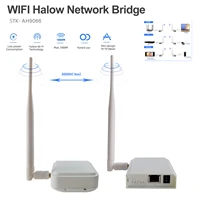 2 pack wireless network bridge wifi halow outdoor wifi signal transmission router point to point connection 1 km wifi bridge