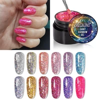 5ml reflective glitter gel nail polish small can nail gel polish multiple colors uv phototherapy nail glue for manicure art