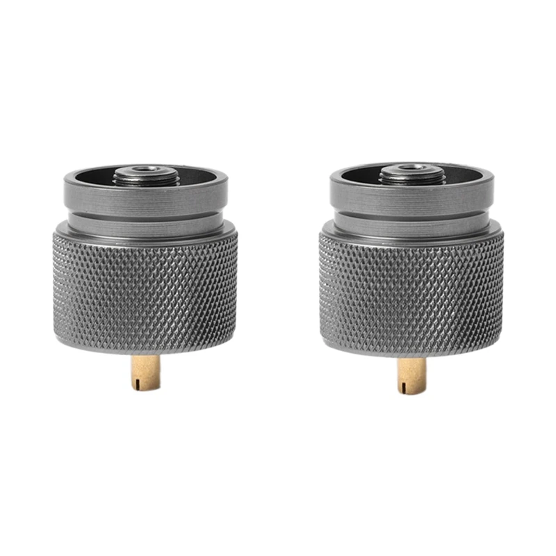 

2Piece Flat Gas Tank Conversion Tou Man General Converter Butane Gas Connector Gray