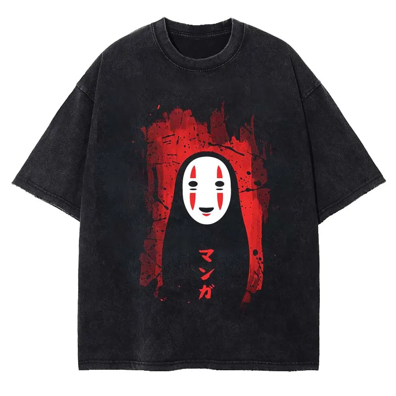 

Футболка мужская оверсайз с коротким рукавом, уличная одежда в стиле хип-хоп, модная тенниска с принтом японского аниме Манга в стиле Харадз...