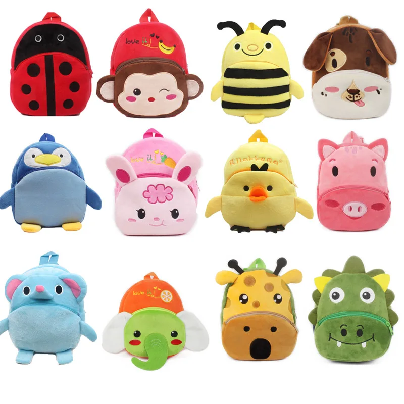 

Kids Plush Backpack Children Cartoon School Bags 3D Print Backpack Kindergarten Boys and Girls School Bag Mini Backpack Book Bag