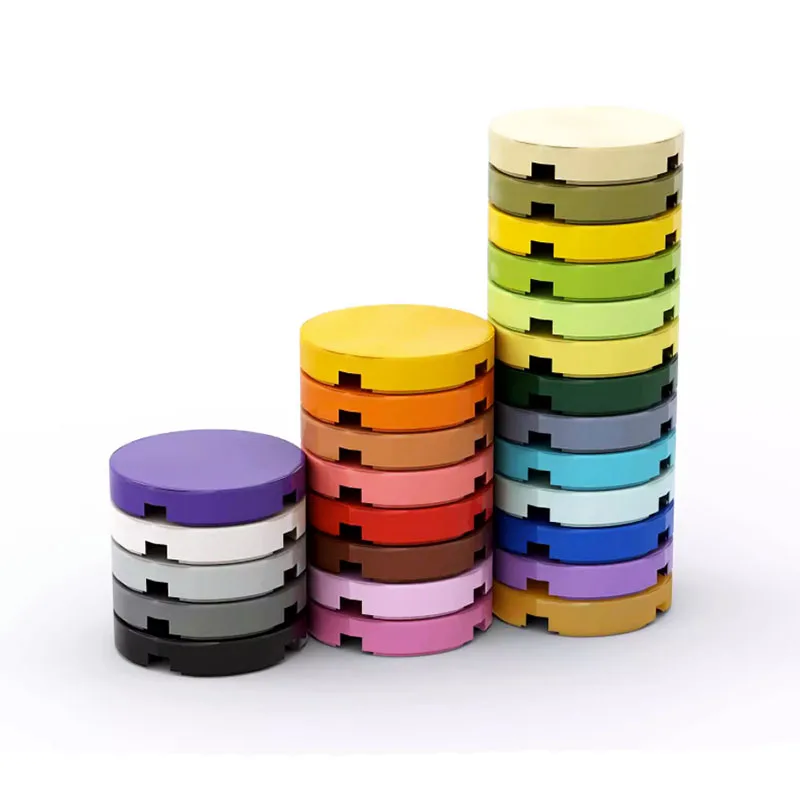 10 шт. детали MOC 14769 круглые плитки 2x2 с нижним держателем-гвоздиком Совместимые