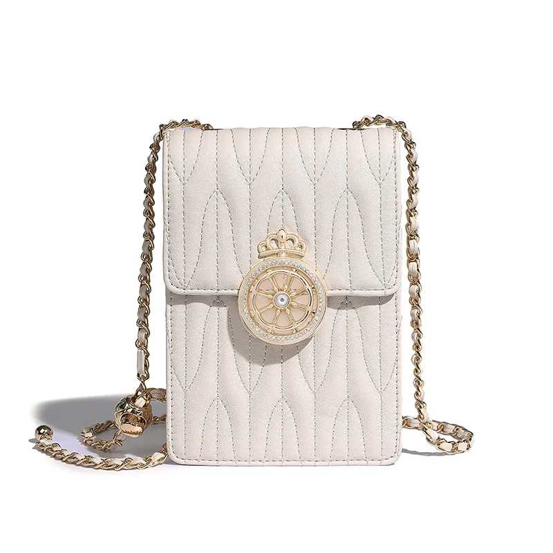 Модная сумка-мессенджер с цепочкой в виде ромба новинка 2024 удобная сумка для