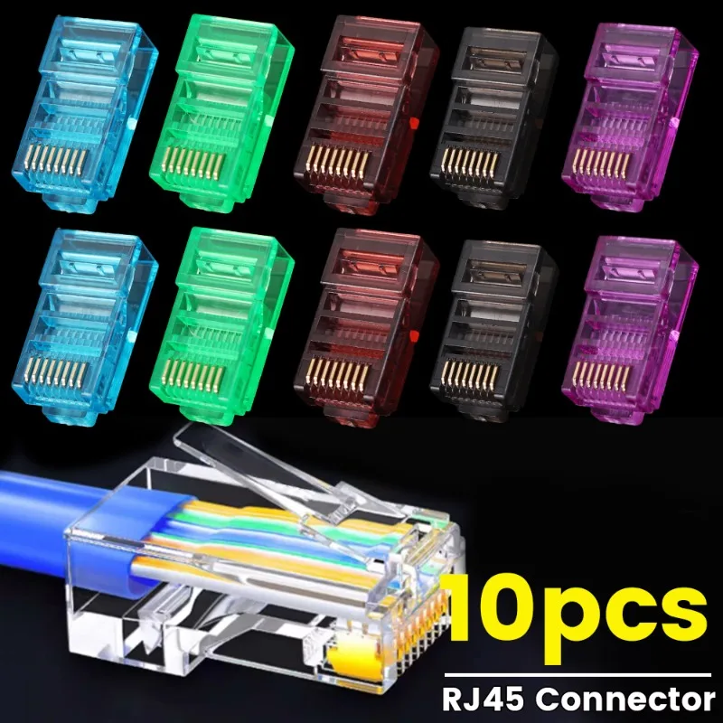 

10 шт., модульные разъемы RJ45, 8 контактов