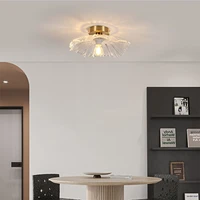 modern restaurant chandelier simple and creative lotus leaf ceiling lamp bar table corridor crystal glass bedside lamp