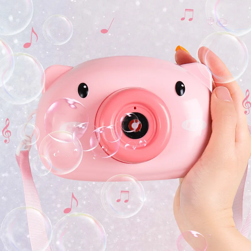 

Pig bubble machine electric toy camera children's gift automatic bubble blowing camera