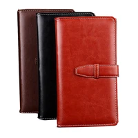 a6 fashion lock notebook pu leather notepad portable memo pad business office agenda planner pocket portable sketchbook 240p