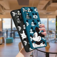 disney mickey mouse art for redmi k50 k40 gaming k30 k30s 10x 10 9a 9 9t 9c 9at 8 8a 7 5g liquid silicone tpu rope phone case