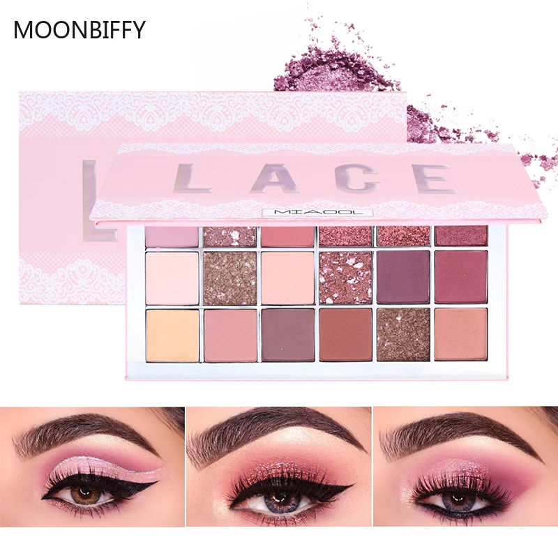 

1pcs 18-color Eyeshadow Palette Desert Rose Pearly Matte Polarized Multicolor Eye Shadow Glitter Eyeshadow Palette Wholesale