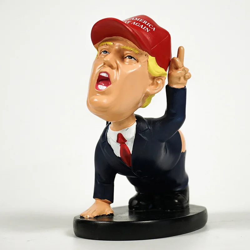 

Creative Desktop Decoration Resin Crafts Trump Cartoon Character Statue Doll Hand-made Home Decoration Pen Holder