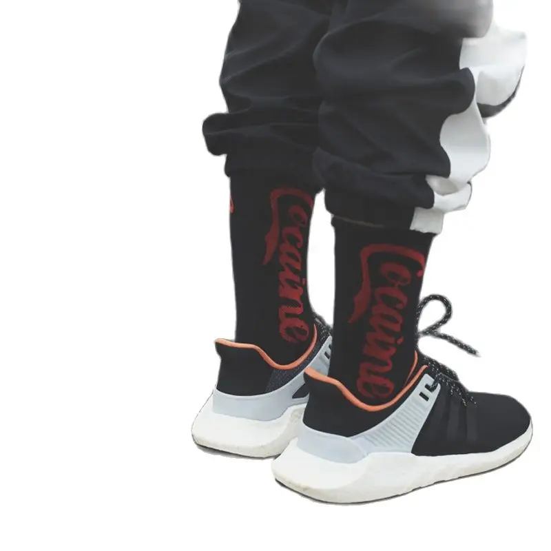 Носки мужские в стиле Харадзюку модные креативные с принтом уличная одежда