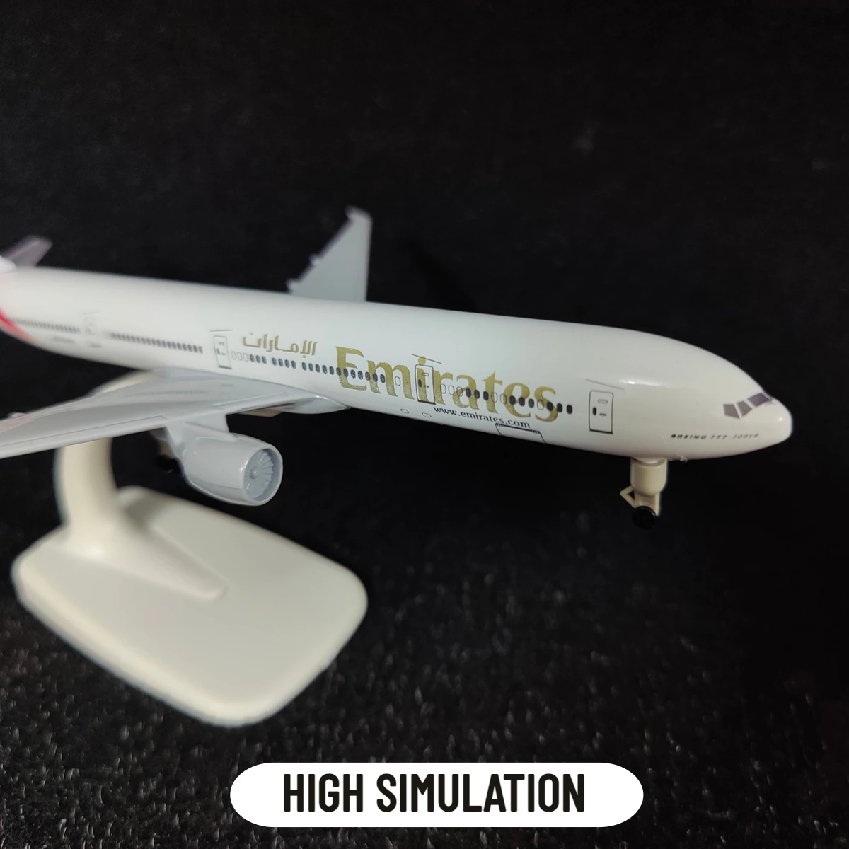 Миниатюрная модель самолета Fly Emirates B777 из металла, масштаб 1:250, размером 20 см, подарок на Рождество для детей игрушки для мальчиков.