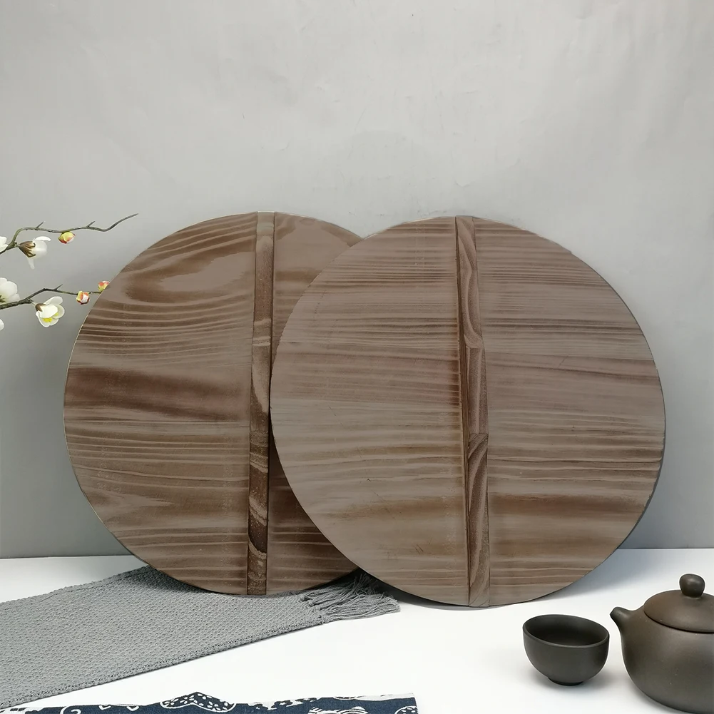 

Универсальная деревянная крышка для кастрюль, Экологичная круглая антиожоговая легкая крышка для приготовления пищи, легко чистится с руч...