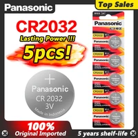 panasonic 5pcs 3v cr2032 button cell coin batteries for watch remote control toys 5004lc cr2032 li ion battery single use