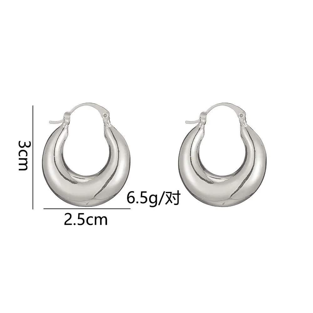 Геометрические круглые серьги-кольца