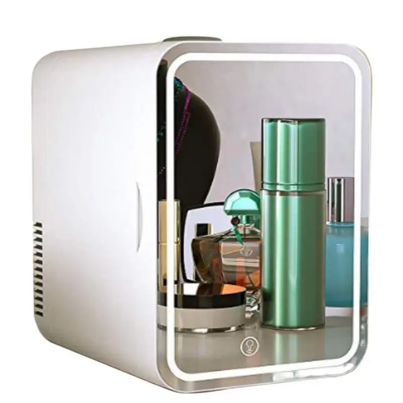 

2023 New 8L Mirror Beauty Refrigerator Car Home Dormitory Mini Dual purpose facial mask Cosmetic Refrigerator