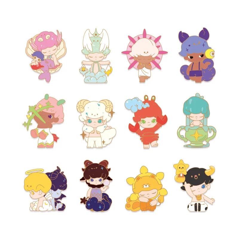 

Zodiac Dimoo Metal Badge Series free shipping