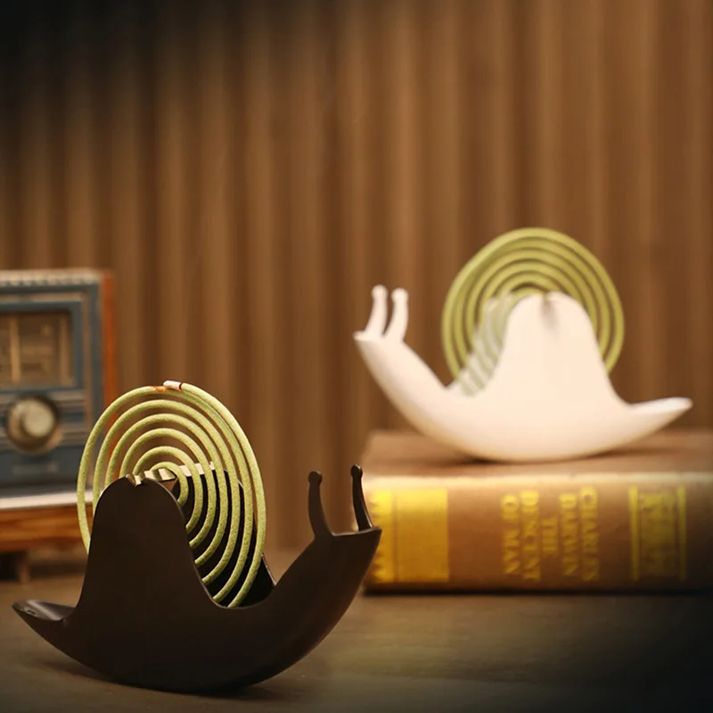 

Creative Wrought Iron Snail Mosquito Incense Coil Desktop Decoration Incense Burner Outdoor Camping Mosquito Coil Holder