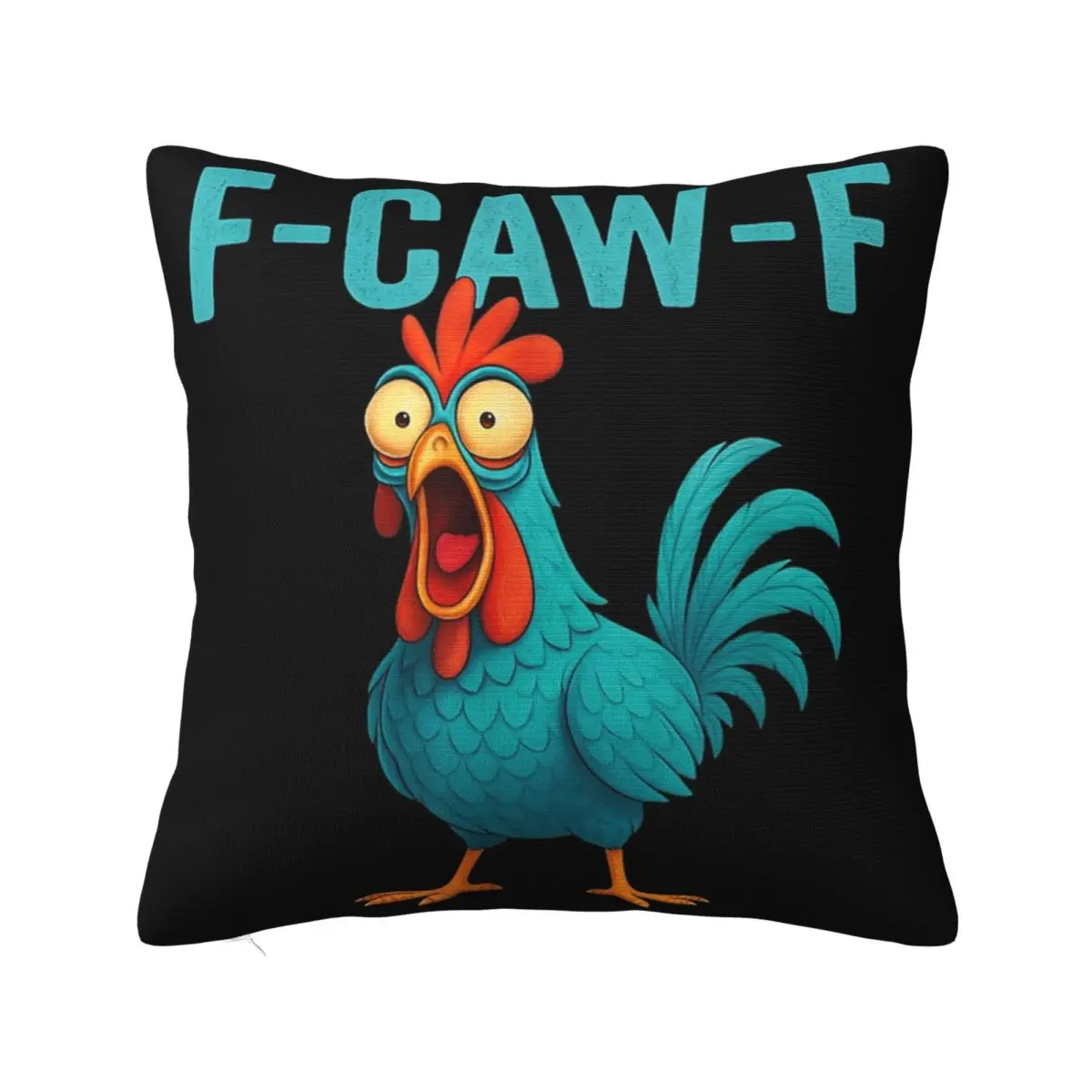 Фото Забавные наволочки с принтом F-Caw-F, чехол для подушки с курицей FCAWF, чехол для подушки, Y2K, домашний декор, молния, разные размеры №2