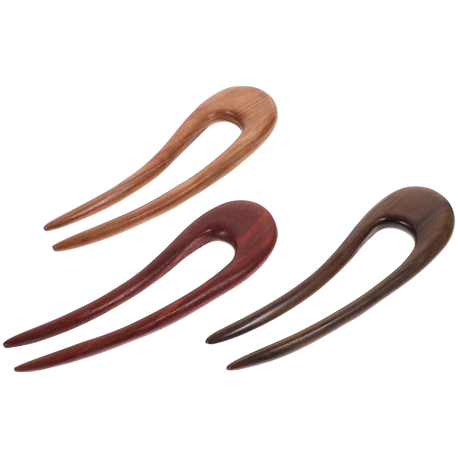 3 шт. заколка для волос из красного сандалового дерева персикового цвета зеленая