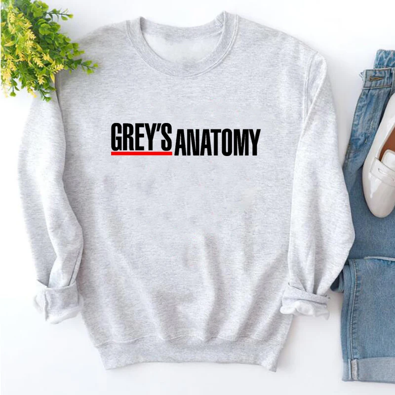 

Grey's Anatomy Tv Shows Women Sweatshirt Long Sleeve Graphic Hoodie Causal Loose Oneck Streetwear Outfits Fashion Winter Clothes