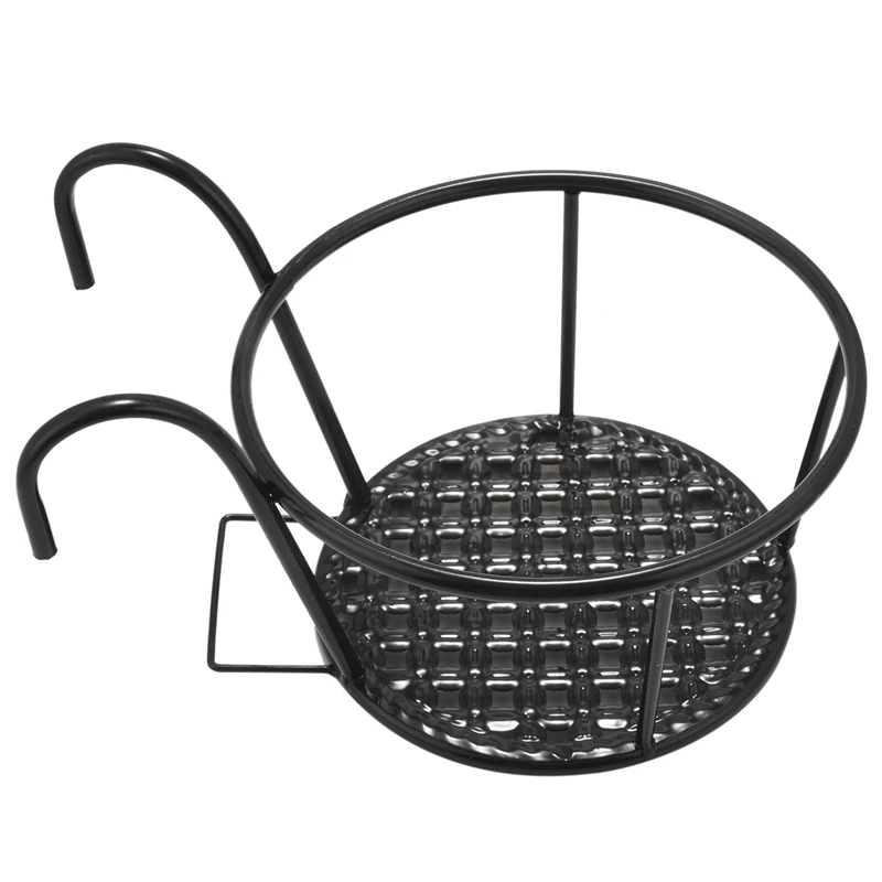 

4X Metal Flower Holder Shelf Stand Hanging Pots Basket Plant Garden Wall Storage