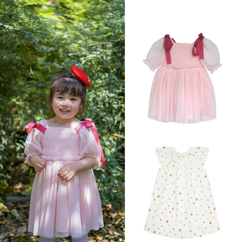 

Baby Girls Tutu Lace Dress 2022 New Summer Kids Cute Bow Tie Princess Dresses