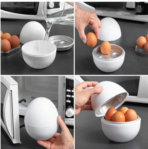 Microwave Egg Steamer Boiler Cooker Easy Quick 5 Minutes Hard Or Soft Boiled Kitchen Cooking Tools Drop Ship