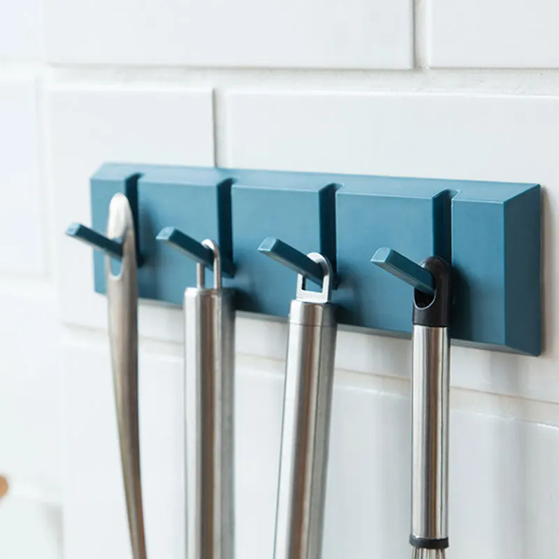 WHYY Bathroom Towel Bath Brush Hook Creative Retractable Punch-free Kitchen Rack Wall Door Rear Hook Coat Hat Hanger Accessories images - 6