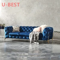U-BEST Modern Home Furniture Velvet Living Room Set Couches For Small Spaces Apartment Sectional Sofa Loveseat Sofa