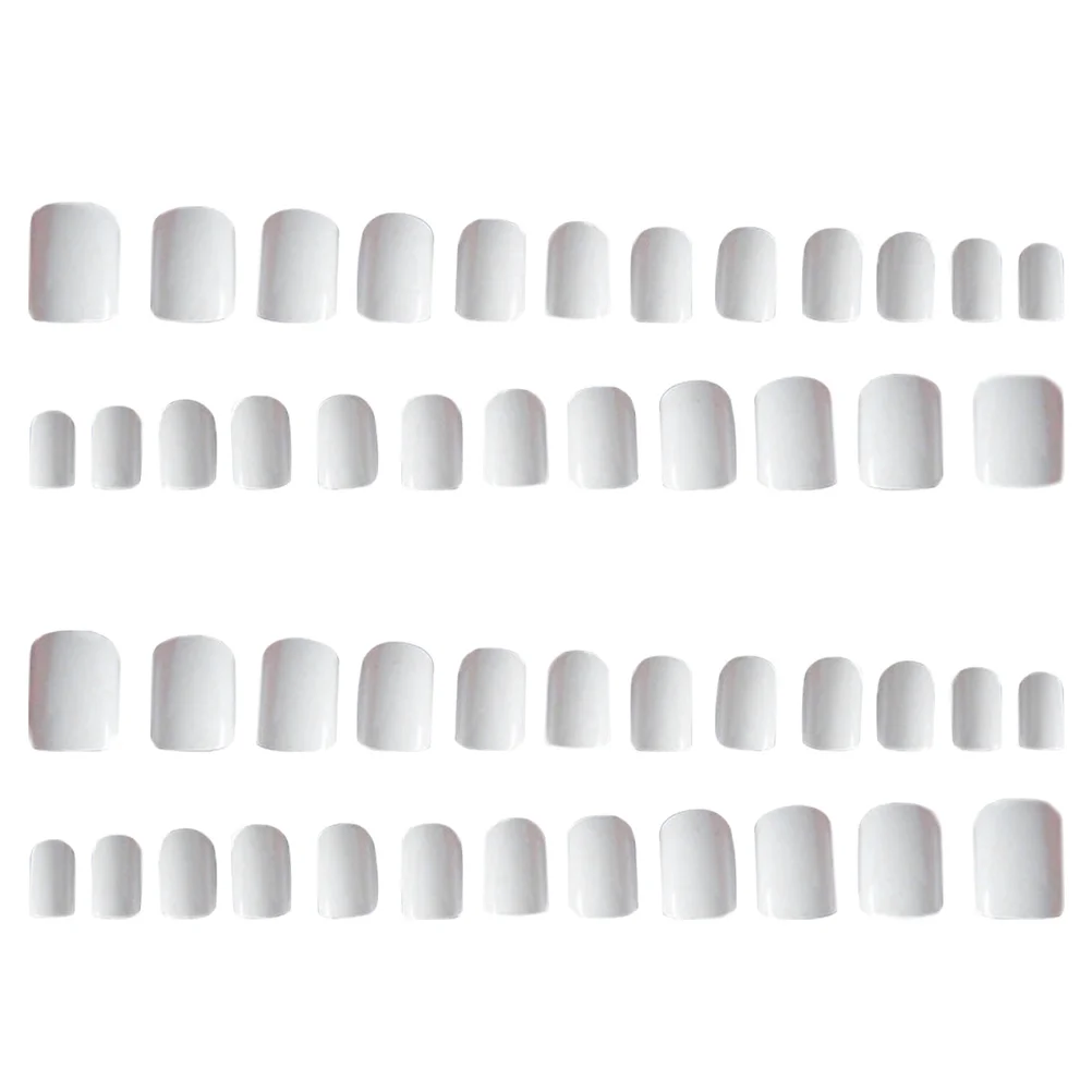 

2 Boxes Girl Manicure Fake Nail Tips Nail Art Decors Wearable White False Nails