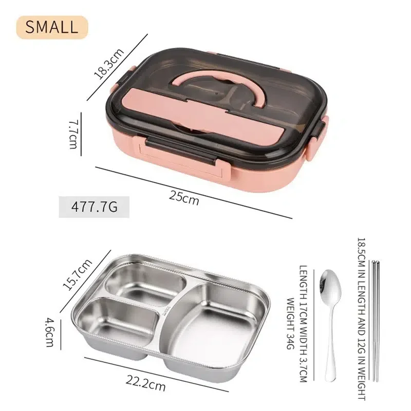 

Insulated Lunch Box, Reheatable Lunch Box, Stainless Steel Student Lunch Box