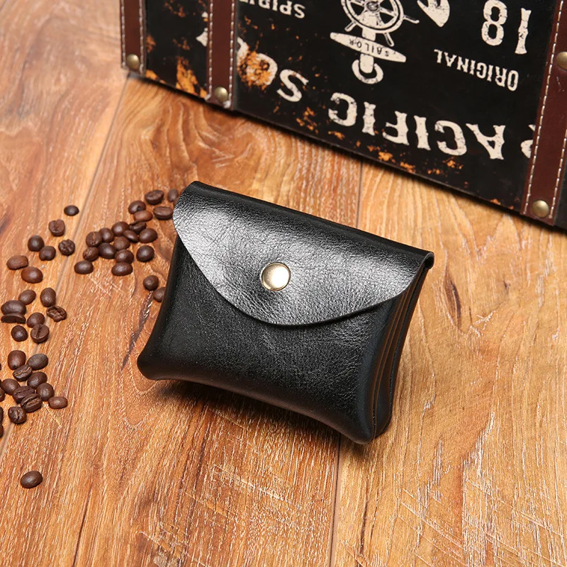Men's Wallet Women's Small Pocket Genuine Leather Wallet Multifunctional Double Layer Vintage Coin Purse Change Storage Wallets