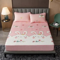 cartoon pattern summer latex cool feeling breathable ice silk bedspread washable three piece mat covers for bed