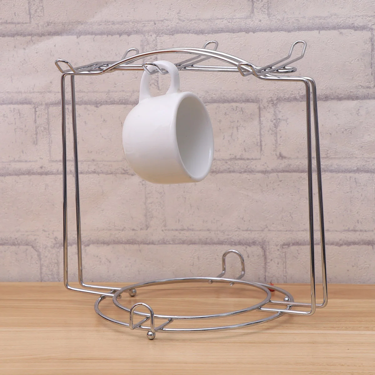 

Mug Coffee Holder Cup Rack Stand Organizer Tree Countertop Teadisplay Hanger Stainless Steel Set Storage Drying Metal Shelf