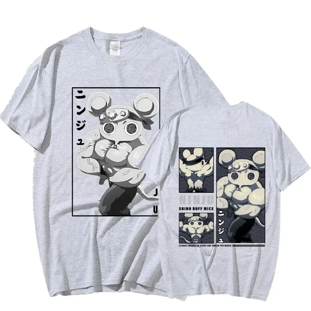 Повседневная футболка с изображением мыши в стиле аниме Nindoiden большой размер для