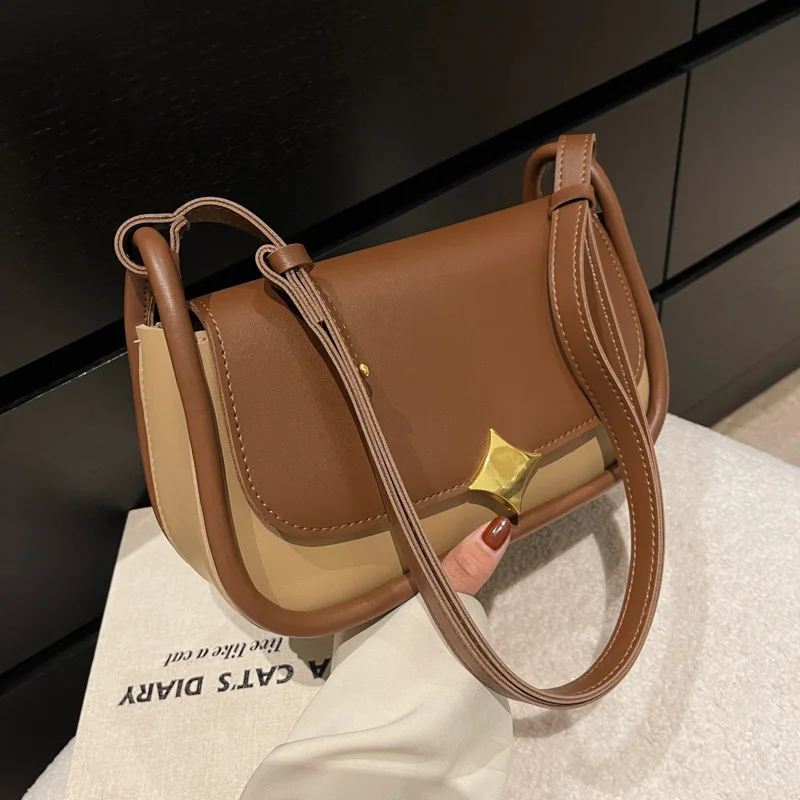 

Quality Solid Colour PU Leather Crossbody Bags For Women Charm Star Shoulder Bag Ladies Fashion Purses and Handbags Travel Tote