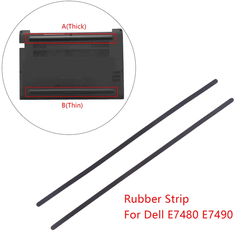 

1Pc/2Pcs Rubber Strip Laptop Bottom Shell Cover Foot Pad For Dell E7480 E7490 Non-Slip Bumper Feet Strips