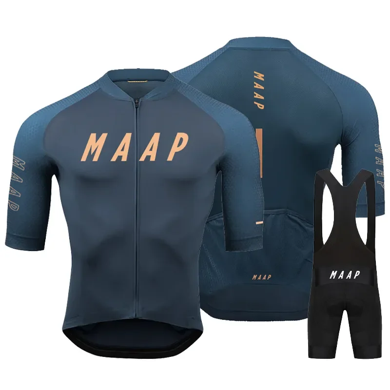 

2023 MAAP Summer Cycling Sets High Quality Short Sleeve Jersey Men Bike Uniform Road Bicycle Clothing MTB Maillot Roupa Ciclismo