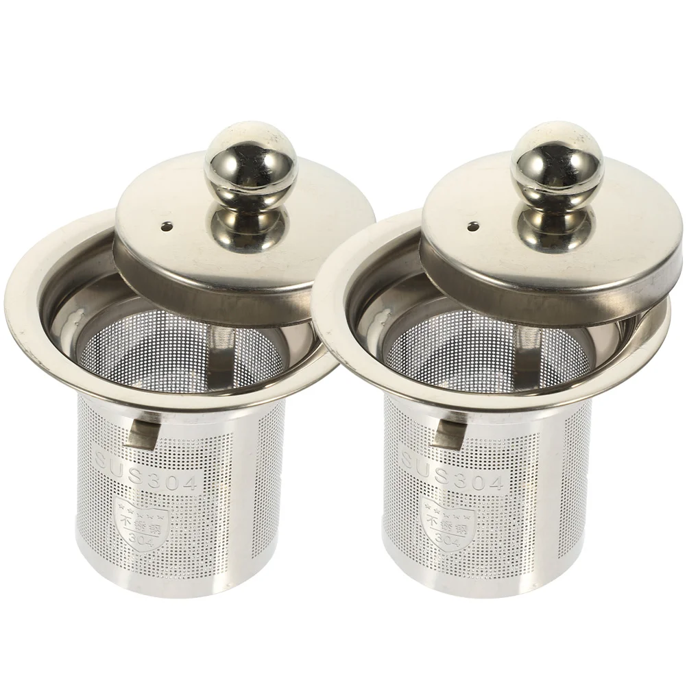 

2pcs Stainless Steel Lidded Strain for Loose Tea Tea Infuser Filter Teapot Infuser Loose Tea Infuser Tea Strainer
