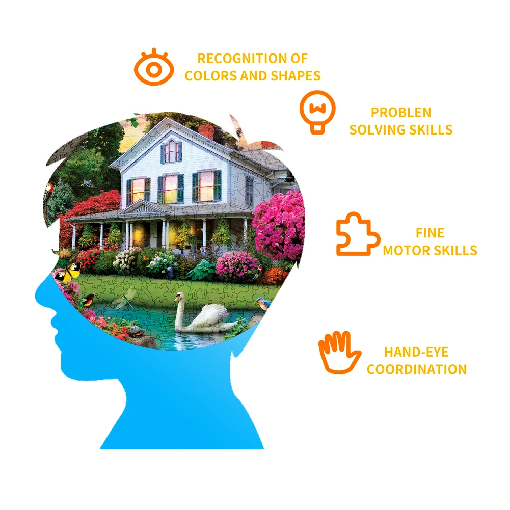 Рисунок 4 - Красивые деревянные пазлы-хижины