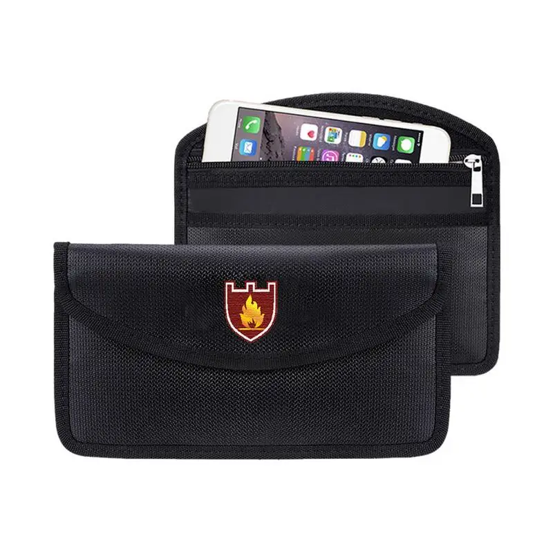 

GPS RFID Fireproof Money Document File Bag Pouch Cash Bank Cards Passport Valuables Organizer Holder Safe Storage