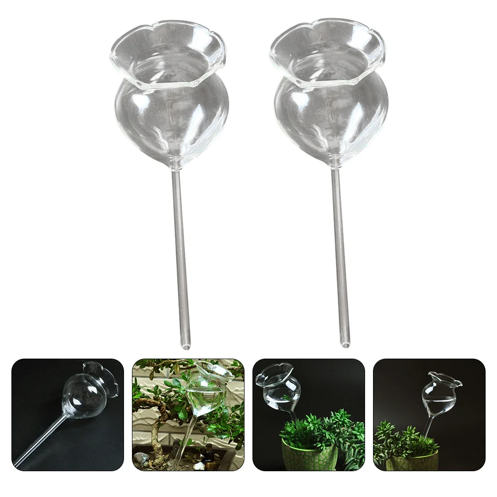 

2pcs Glass Watering Bulbs Automatic Watering Spike Feeder Spikes Self Watering Devices Flower Pot Waterer