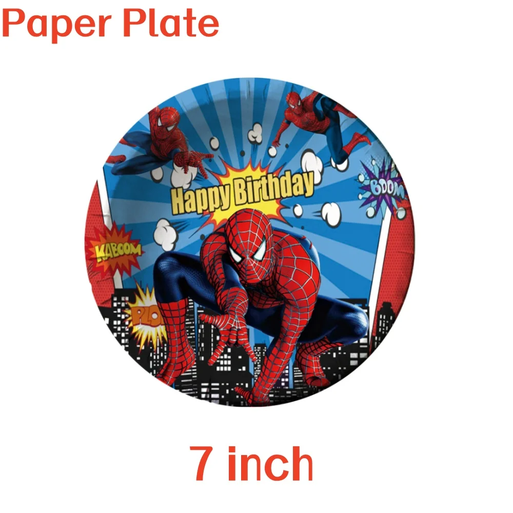 41 шт. украшения для дня рождения Человек-паук бумажные тарелки салфетки скатерть