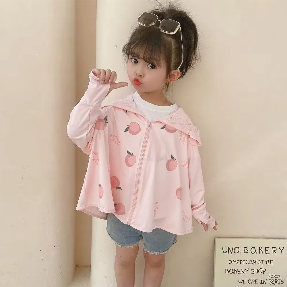 

Coat 2023 new spring and autumn UV protection men's and women's babies summer sunscreen clothes cool breathable children's babie