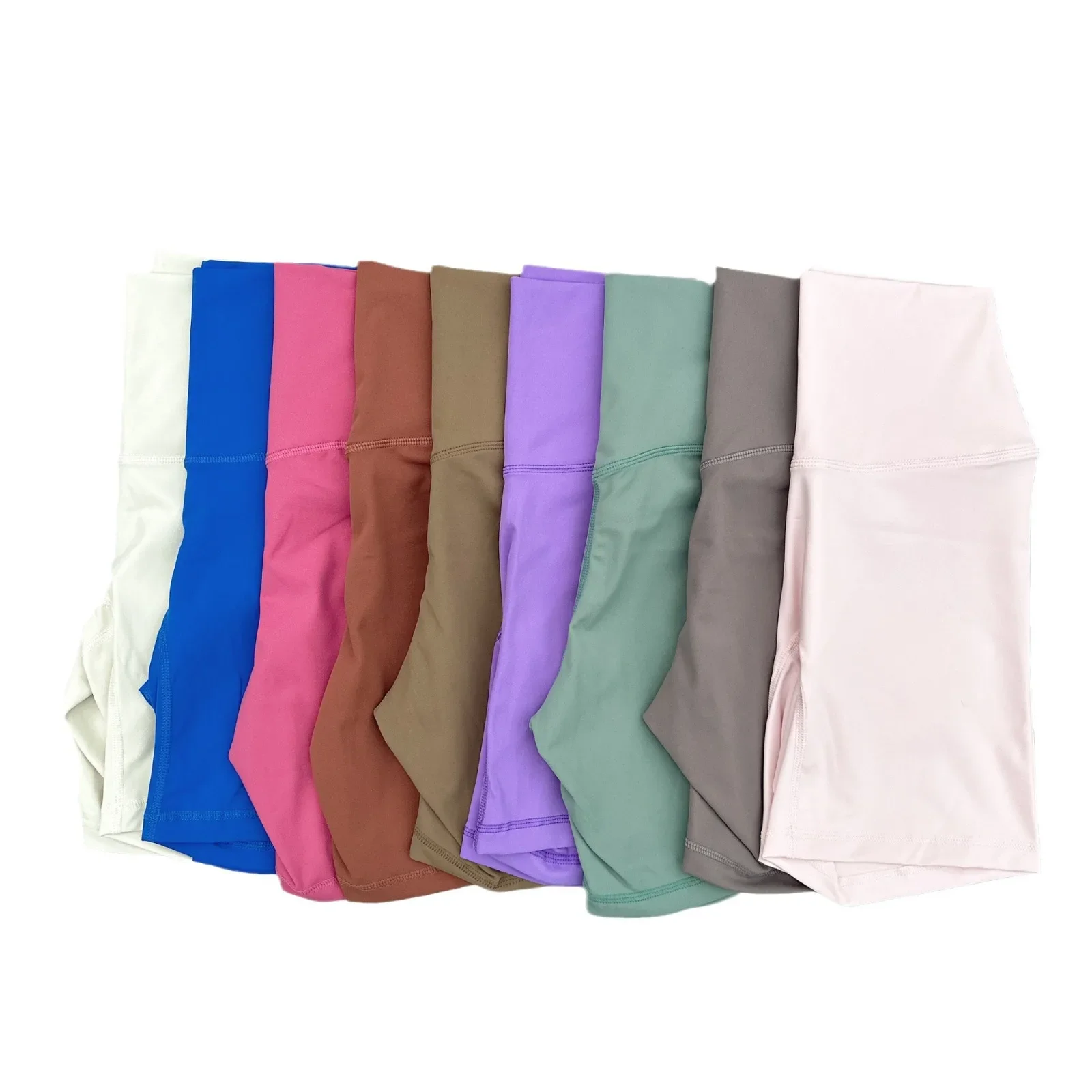 Двусторонние флисовые спортивные шорты для йоги с высокой талией женские