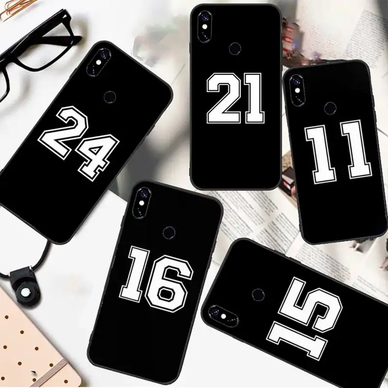 

Funny Arabic Numerals NO. Phone Case for iPhone 14 13 12 11 Pro Max X Xs Max XR SE 2020 8 7 6 Plus Black Cover