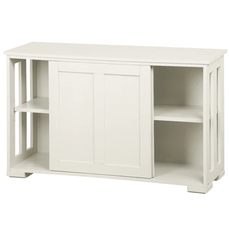 

SmileMart Wooden Buffet Storage Cabinet with Sliding Door and 2-Shelves, Antique White