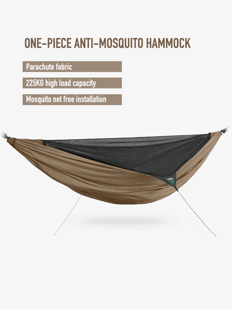 

Outdoor Camping Hammock Anti-rollover Anti-mosquito Net Sleep Rest Bed Home Field Swing Hammocks Hiking Backpacking Bushcraft