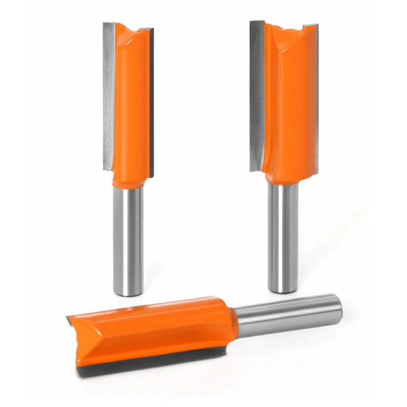 

3Pcs 8Mm Shank Double Flute Straight Bit Milling Cutter Wood Cutters Tungsten Carbide Router Bit Woodwork Tools